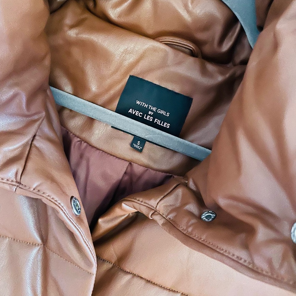 Avec Les Filles Faux Leather Puffer - Picture 6 of 8